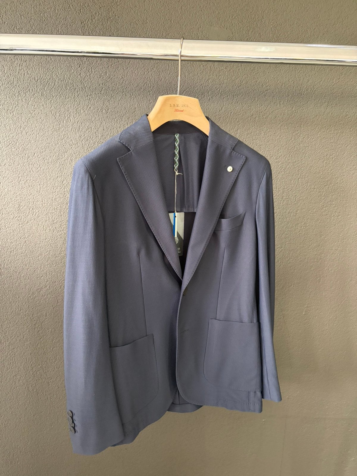 Trendy heren colbert LBM1911 blauw stretch, Ophalen of Verzenden, Nieuw, Maat 48/50 (M), Blauw