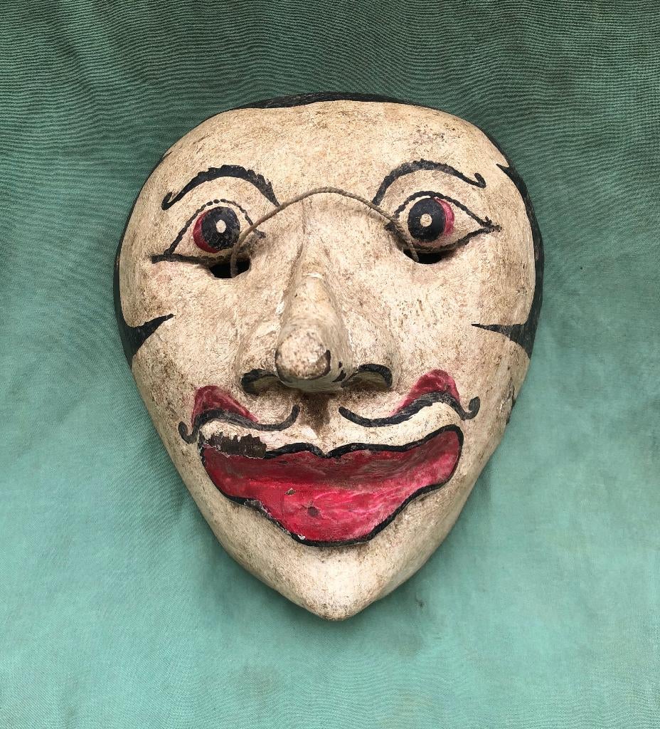 Oud Topeng Panakawan masker Java, Ophalen of Verzenden