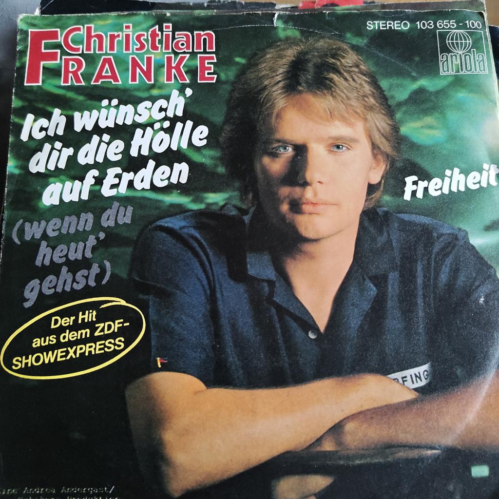 Christian Franke  Ich wünsch' dir die Hölle auf Erden singl, Ophalen of Verzenden, Gebruikt, 7 inch, Overige genres