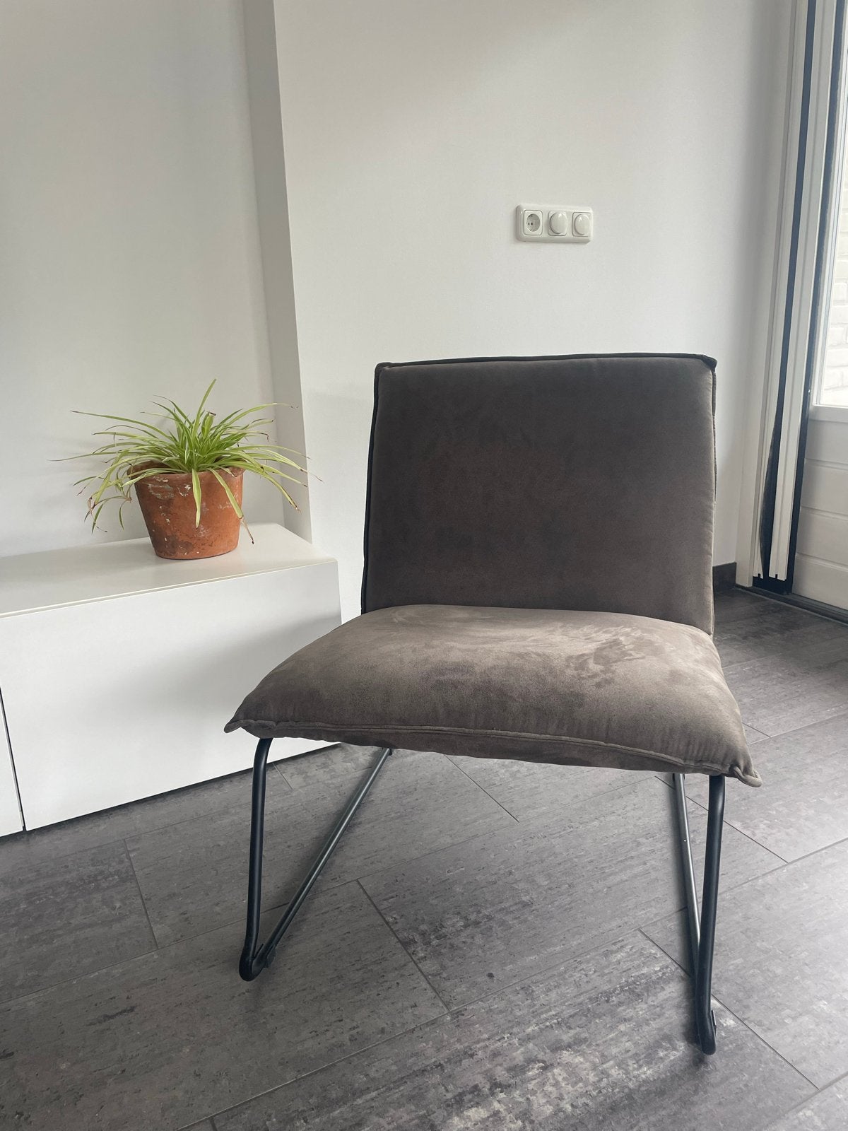Fauteuil leatherlook Cooper Leenbakker, Ophalen, Minder dan 75 cm, Zo goed als nieuw, Leer