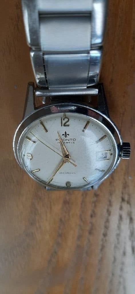 heren horloge Pronto/analoog, Overige merken, Staal, Gebruikt, Staal