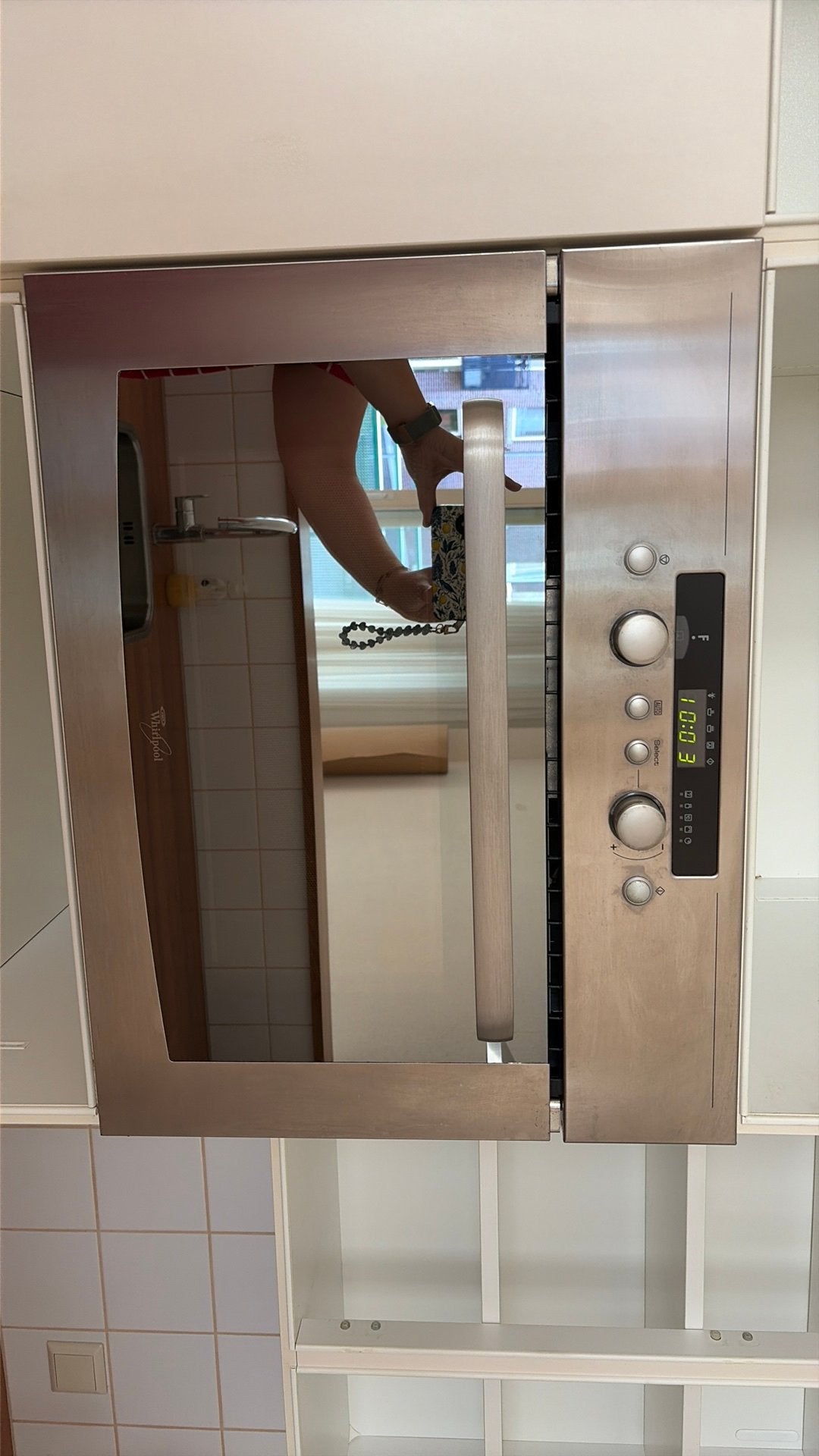 Whirlpool combi magnetron/oven, Ophalen, Combimagnetron, Gebruikt, Inbouw