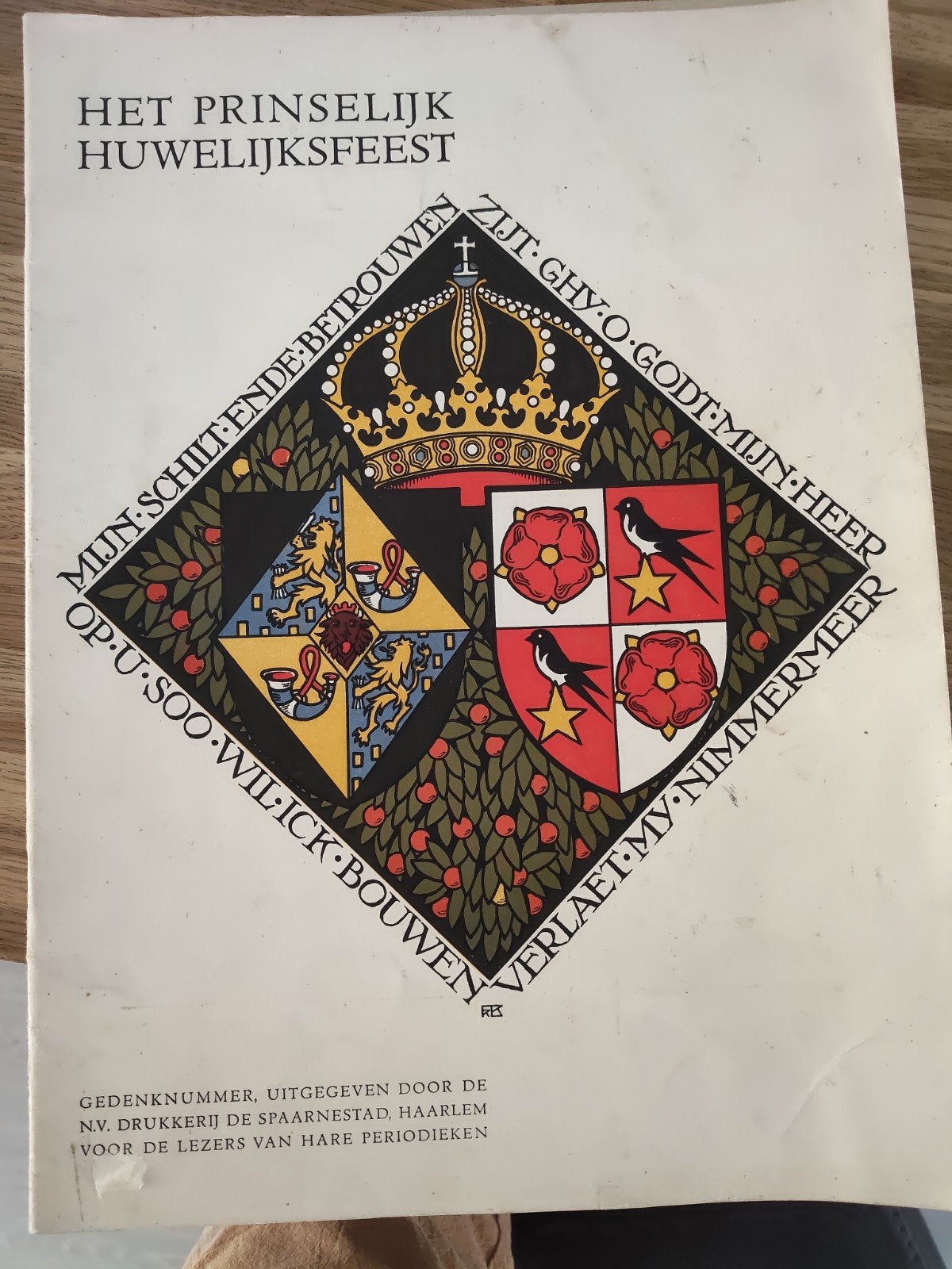 Gedenknummer Huwelijksfeest Prinses Juliana & Prins Bernhard, 20e eeuw of later, N.V. Drukkerij de Spaarnestad, Ophalen of Verzenden