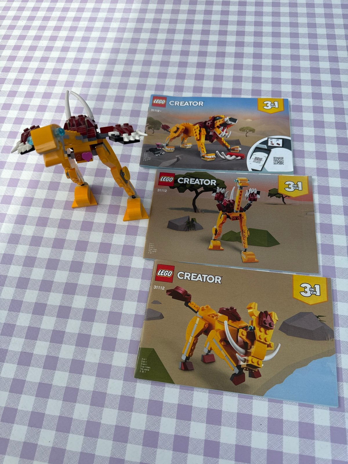 LEGO Creator 31112 Wilde Leeuw 3-in-1 set, Ophalen of Verzenden, Zo goed als nieuw, Overige merken