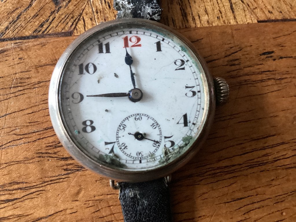 FSR Fritz schluep uurwerk 1920 trench watch verzilverd, Ophalen of Verzenden, Zilver