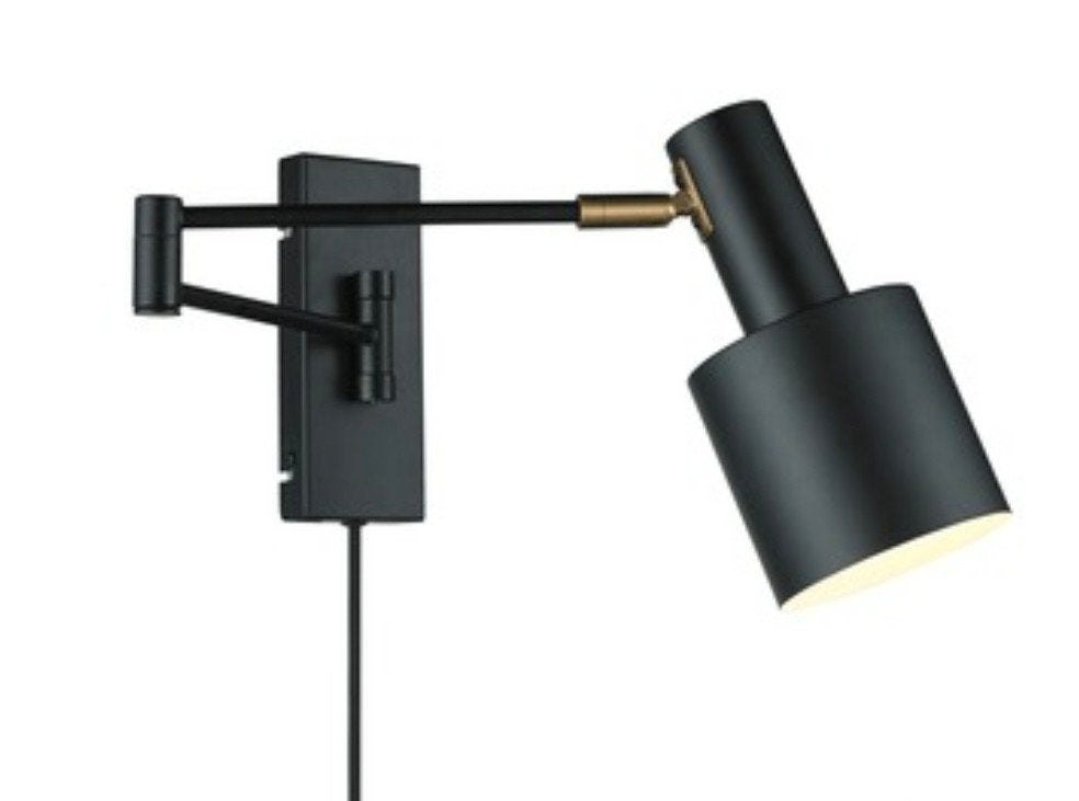 Zwarte wandlamp Nordin Karwei, Ophalen, Zo goed als nieuw