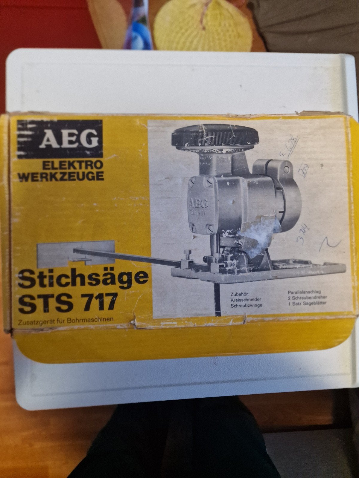 Vintage AEG STS 717 Decoupeerzaag - Klassiek Gereedschap, Ophalen of Verzenden, Gebruikt, Decoupeerzaag, AEG