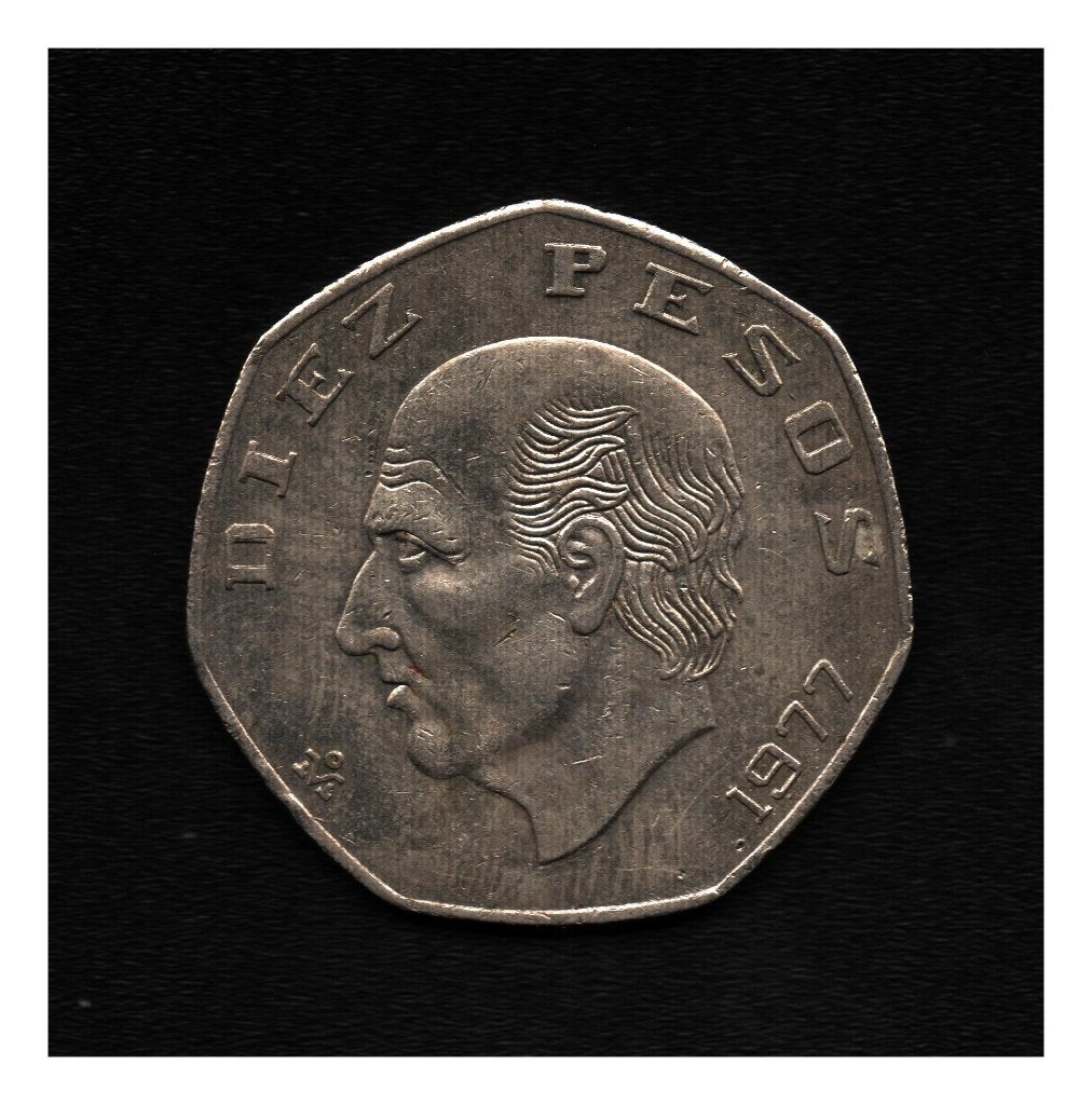 10 pesos Mexico 1977 (M 88), Ophalen of Verzenden, Midden-Amerika, Losse munt