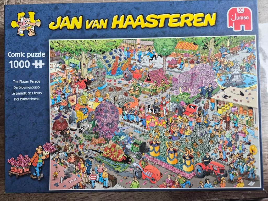 Jan van Haasteren De Bloemencorso 1000, Ophalen, 500 t/m 1500 stukjes, Gebruikt