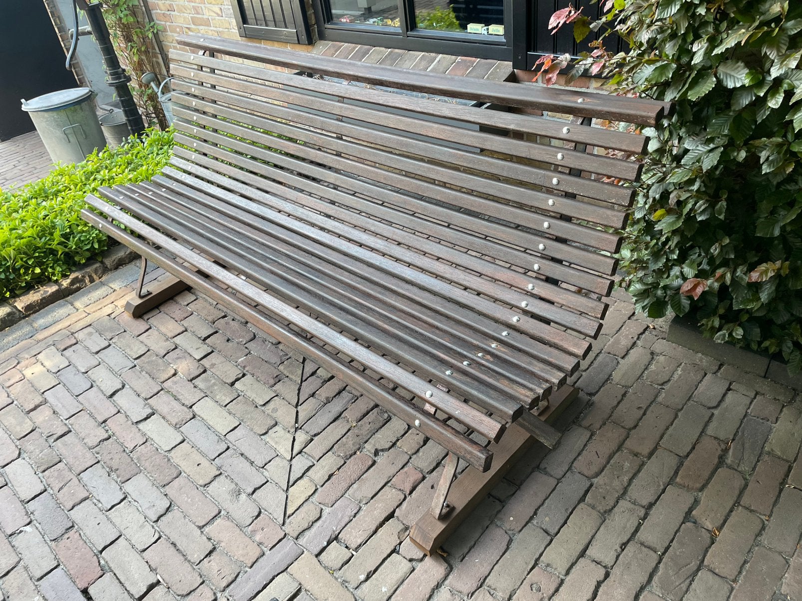 Tuinbank/boerderijbank  /lattenbank 2 meter, Tuin en Terras, Tuinbanken, Ophalen, Gebruikt, Hout