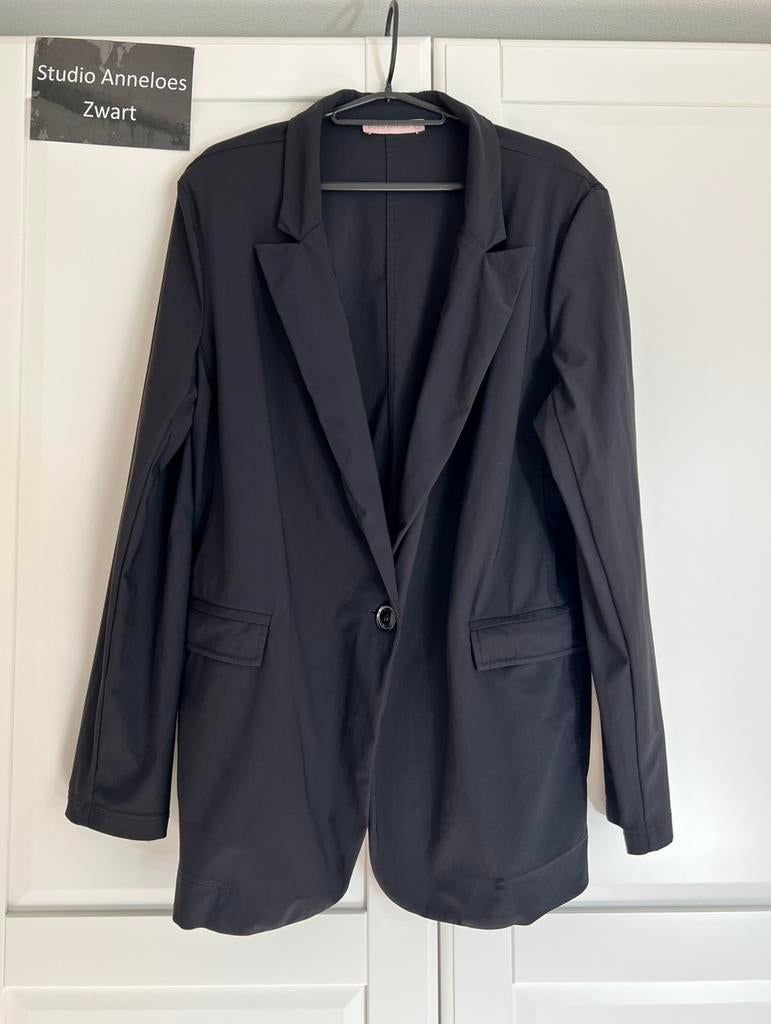 Studio anneloes fran blazer XXL zwart travelstof, Maat 46/48 (XL) of groter, Ophalen of Verzenden, Zo goed als nieuw, X