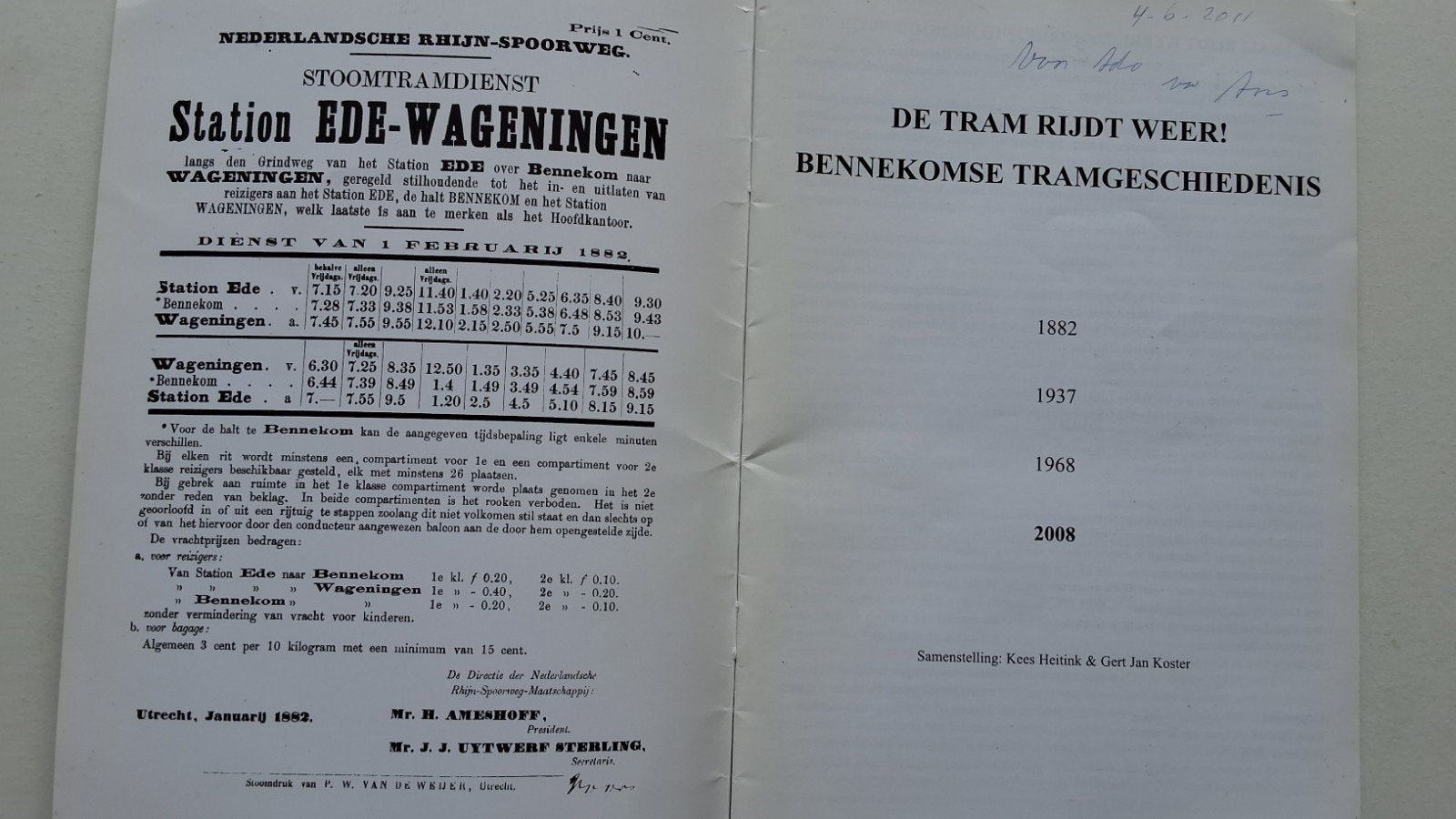De tram rijdt weer   Bennokomse tramgeschiedenis, Verzamelen, Ophalen of Verzenden, Tram, Boek of Tijdschrift