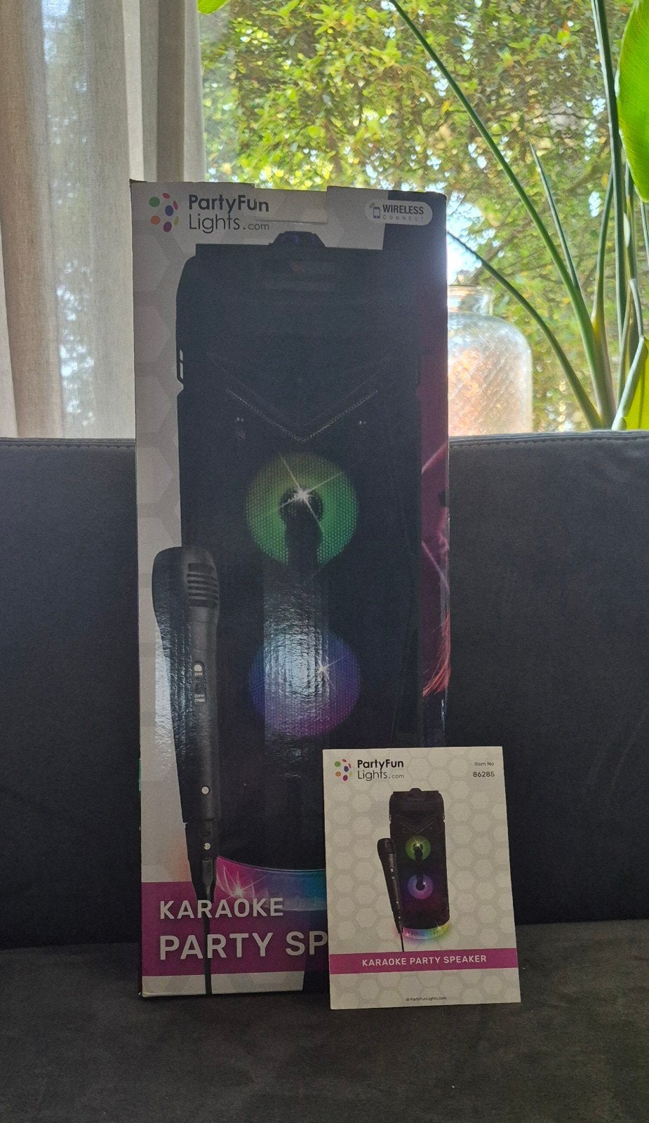 party fun lights muziekbox met discolampen en microfoon, Ophalen, Nieuw, Complete set