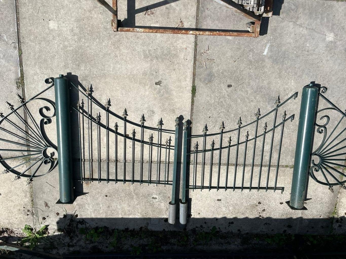 Sierhekwerk ijzeren tuinhek VAST 4.80 meter vaste poort hek, Ophalen, Gebruikt, IJzer, Sierhekwerk