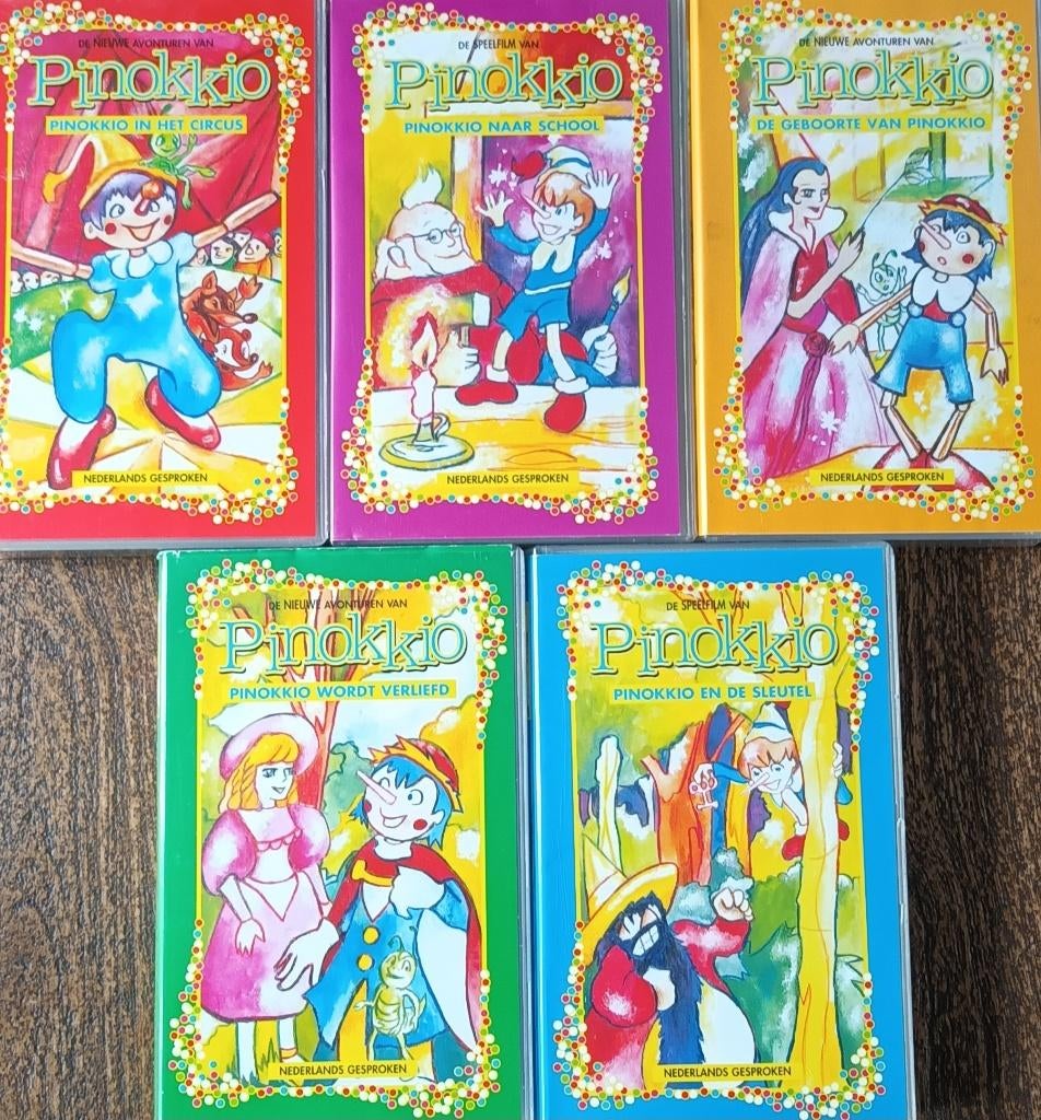 Pinokkio - 5 x VHS, Cd's en Dvd's, VHS | Kinderen en Jeugd, Tekenfilm, Alle leeftijden, Ophalen of Verzenden, Zo goed als nieuw