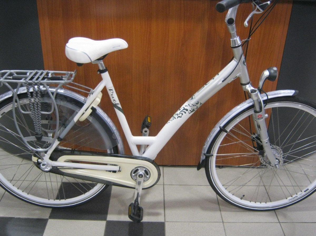 Puch Style Dames Wit/Zilver 55cm, Fietsen en Brommers, -, -, Versnellingen, -