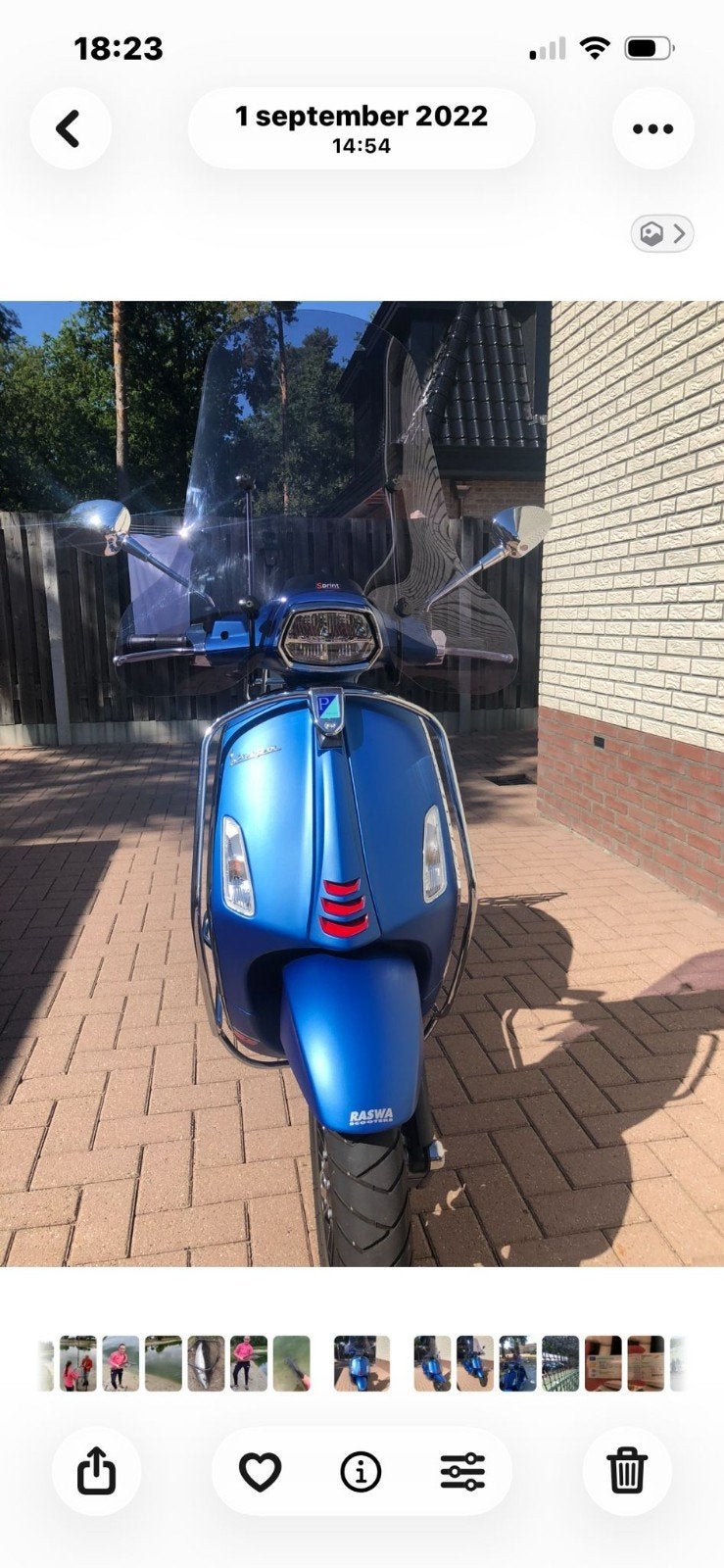 Vespa Sprint Mat 2022 - Zo goed als nieuw, weinig kilometers, Fietsen en Brommers, Scooters | Vespa, Ophalen of Verzenden