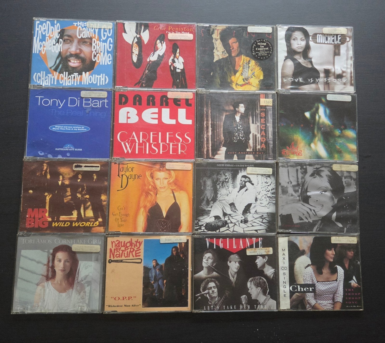 16 cd singles jaren 90, Boeken, Film, Tv en Media, Ophalen of Verzenden