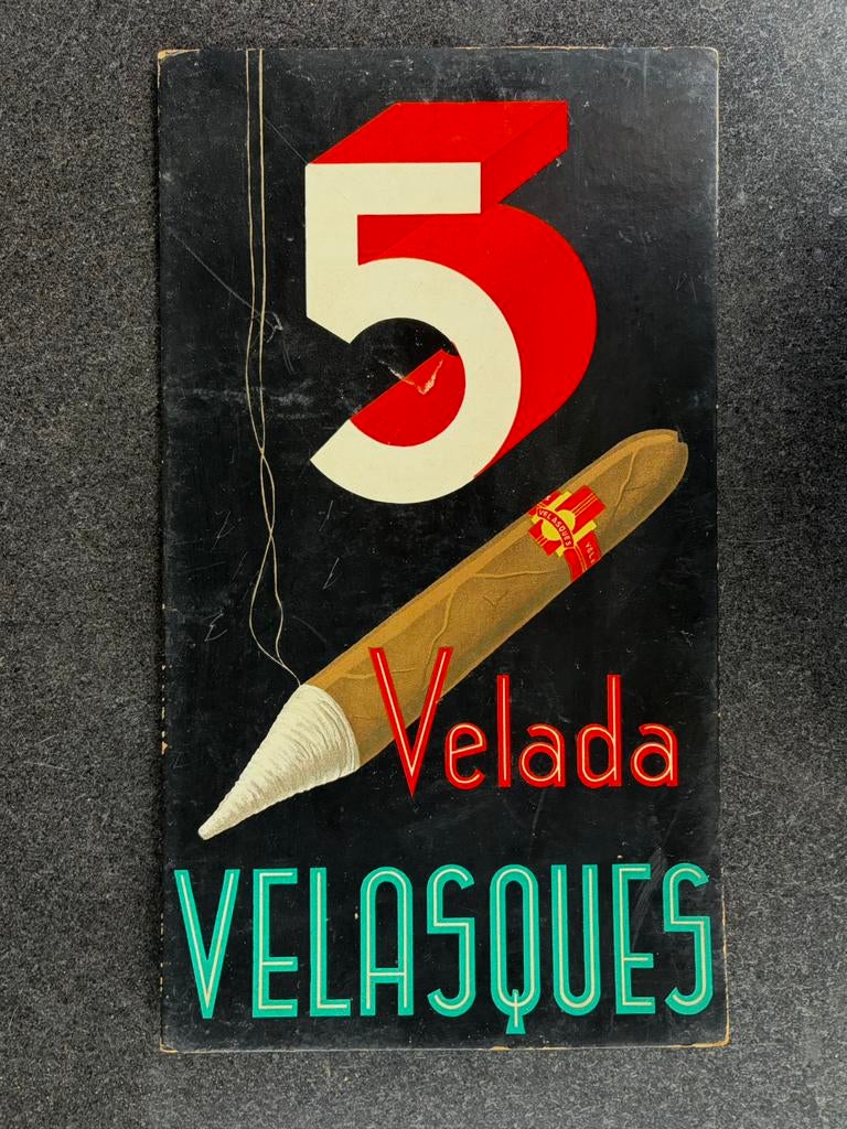 Mooi reclame display velasques velada uit veldhoven, Ophalen, Gebruikt, Reclamebord