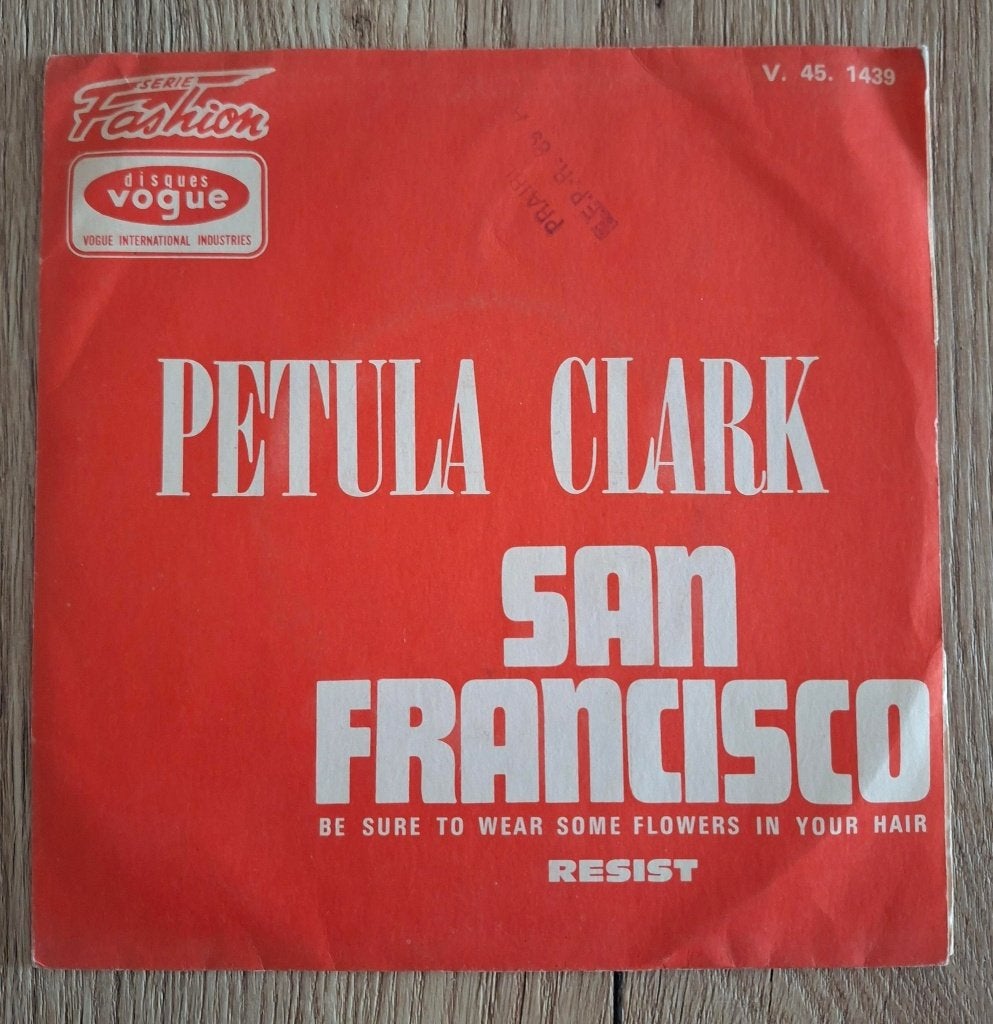 Petula Clark Franse single San Francisco, Ophalen of Verzenden, Gebruikt, 7 inch, Pop