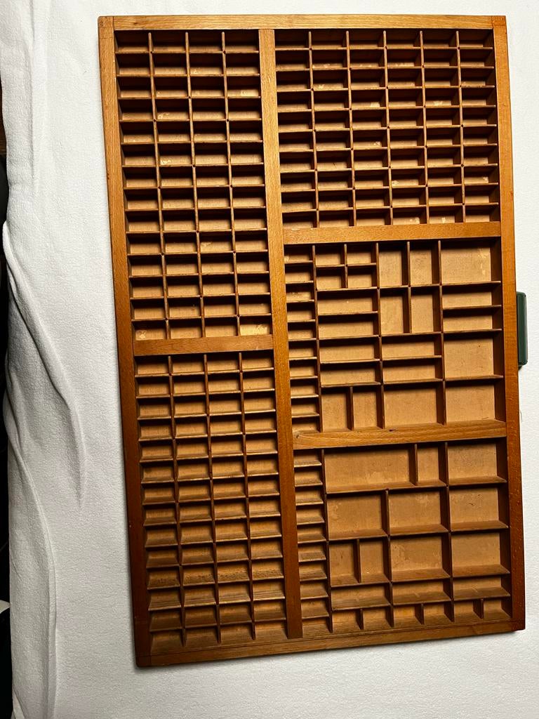 Vintage letterbak / zettersbak - ca. 53x83 cm, Ophalen