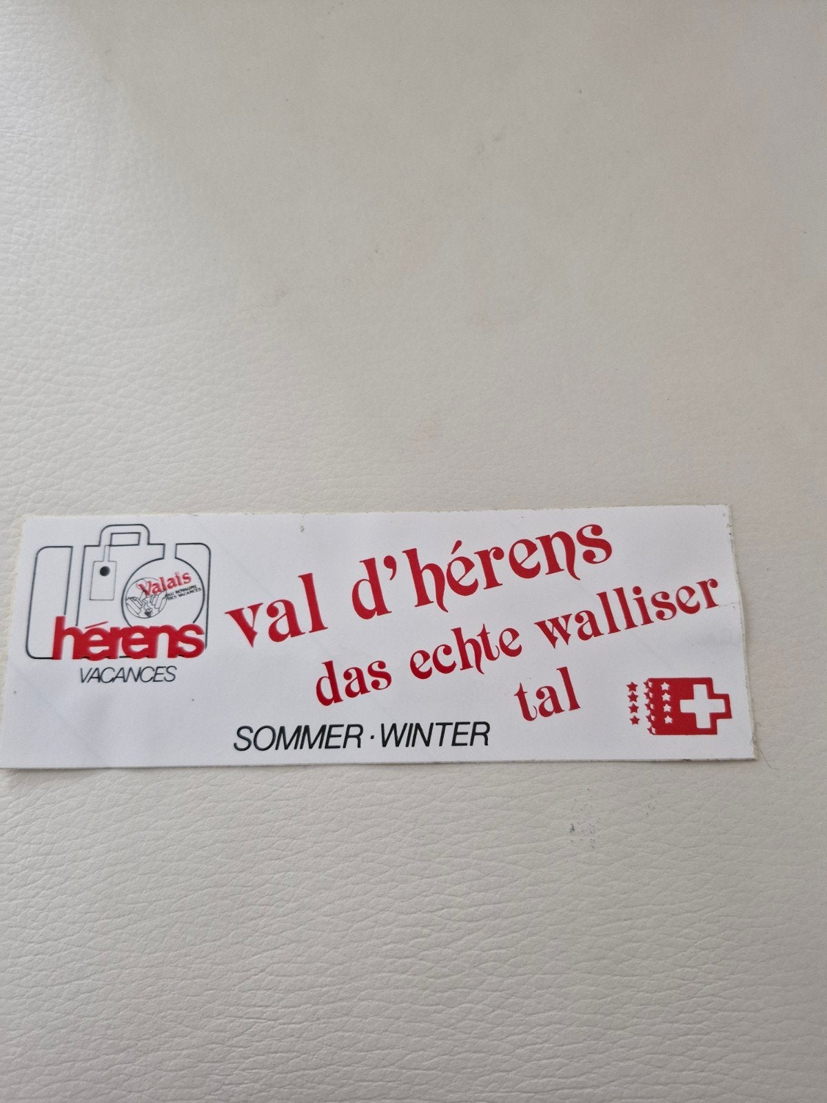 10125 Vintage Val d'Hérens Sticker - Zwitserse Alpen, Ophalen of Verzenden, Gebruikt, Overige typen