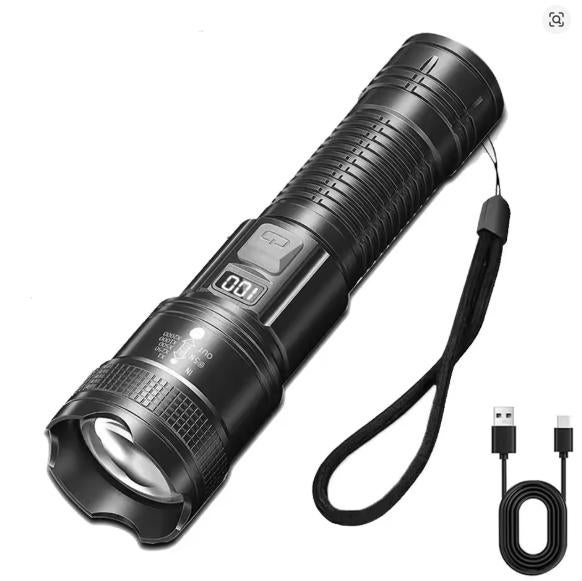 Oplaadbare zaklamp met 3 standen (nieuw in verpakking), Ophalen of Verzenden, Nieuw, Accu