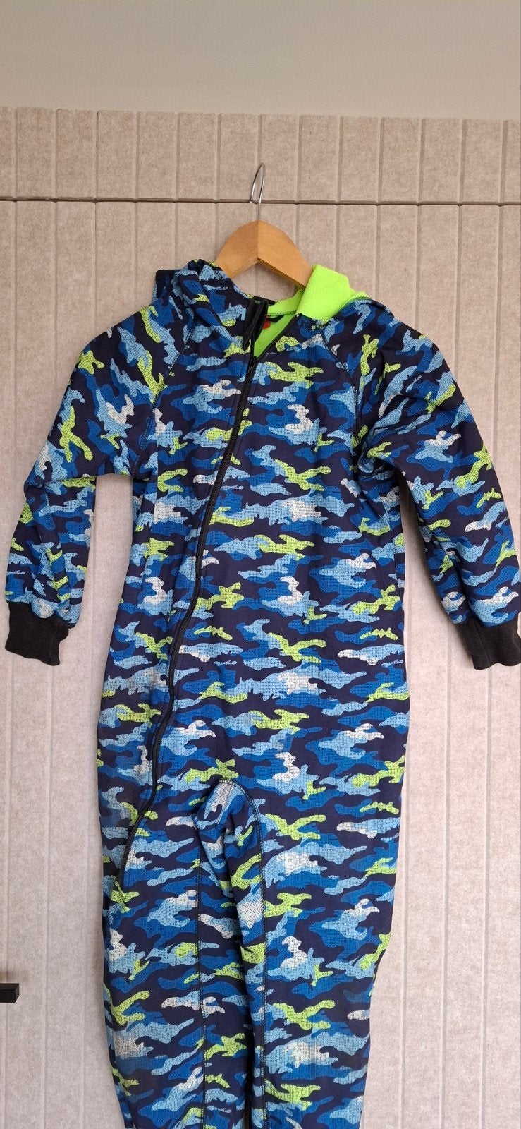 Ielm buitenspeelpak maat 128 blauw camouflage, Ielm, Ophalen of Verzenden, Zo goed als nieuw, Jongen