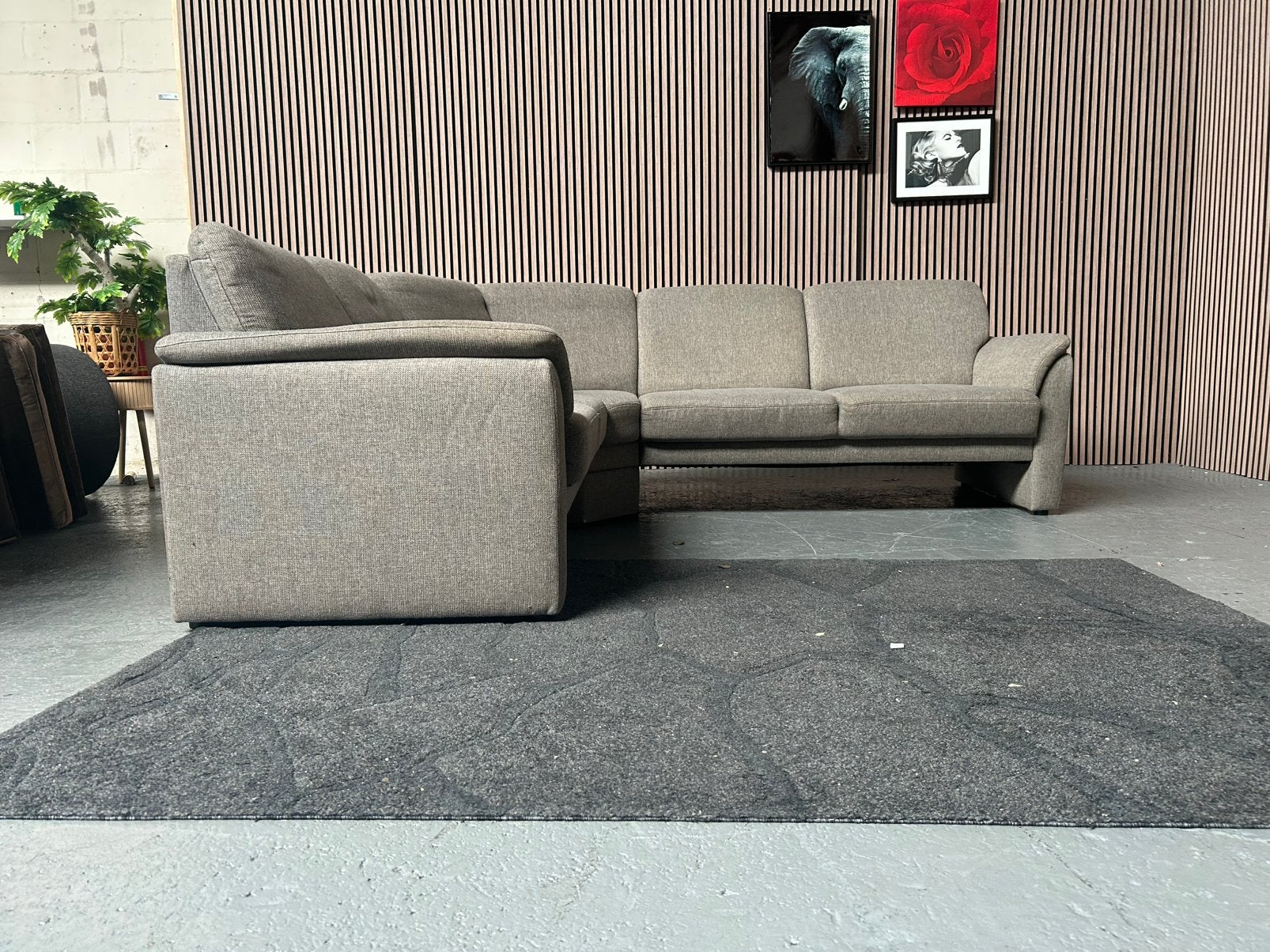 GRATIS LEVERING Hoekbank Grijs 250X195 GEREINIGD