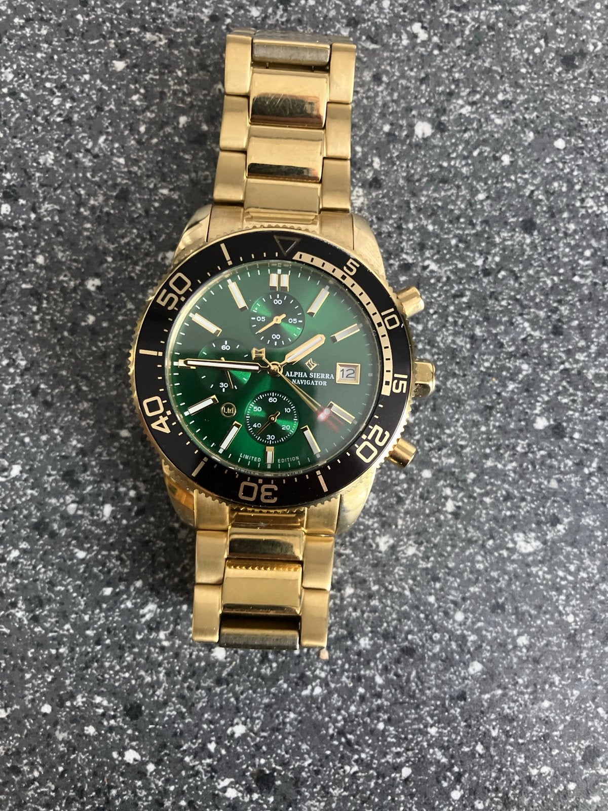 Alpha Sierra Navigator Limited Edition Herenhorloge Goud, Overige merken, Overige materialen, Polshorloge, Ophalen of Verzenden