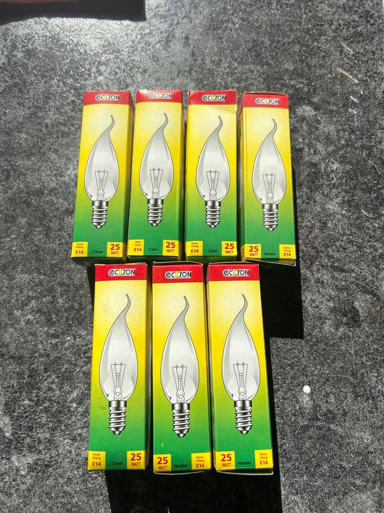 7x Ecltron E14 Kaarslampen 25W - Nieuw in doos, Minder dan 30 watt, Gloeilamp, E14 (klein), Ophalen of Verzenden