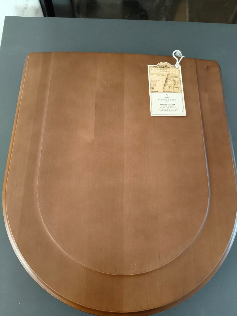 Houten wcbril van Villeroy & Boch(nieuw), Ophalen, Nieuw, Koper, Wastafel