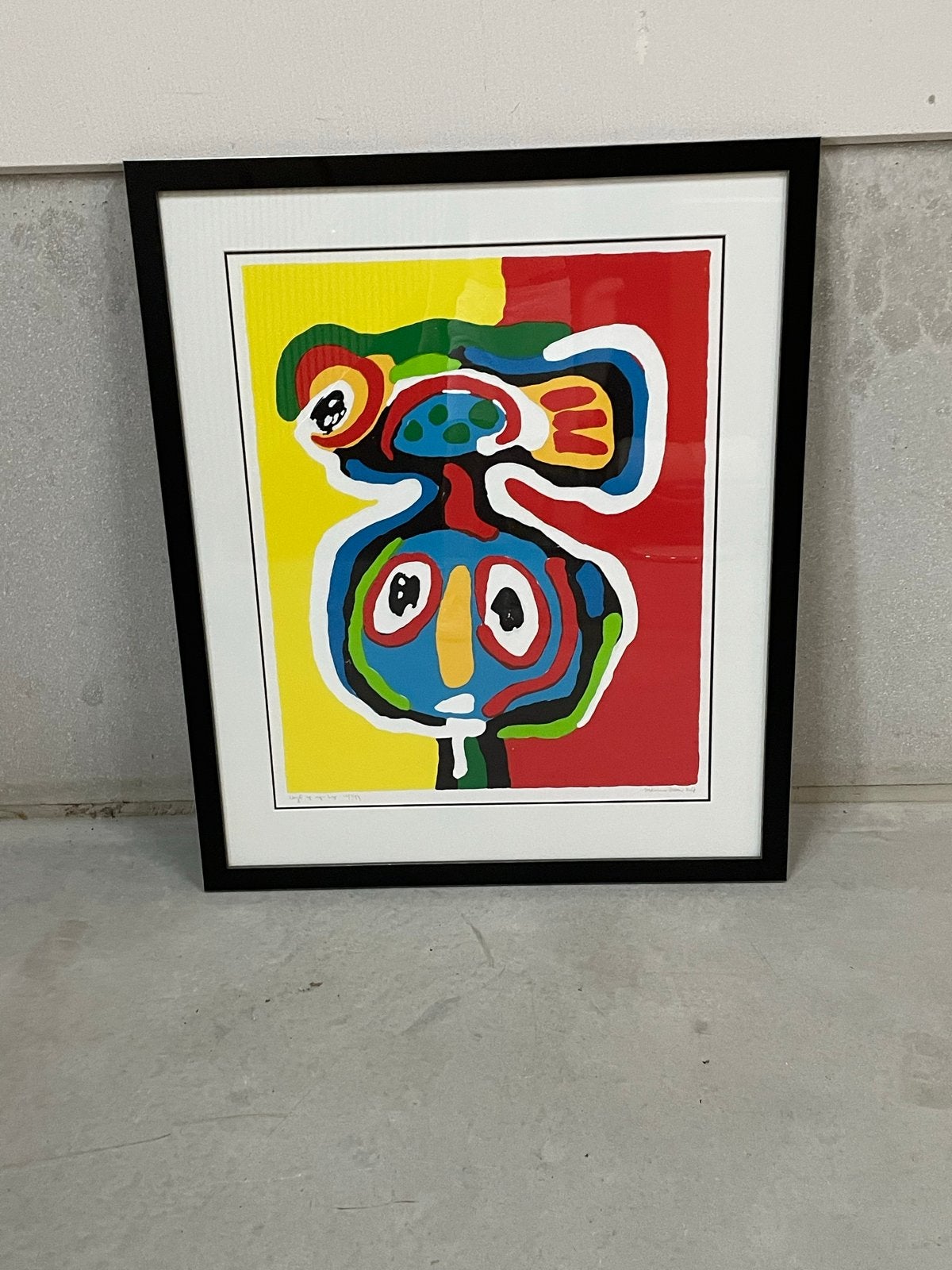 Schilderij Menno Baars ‘vogel op mijn kop’ 16/299, Genummerd, Ophalen, Abstract, Zeefdruk