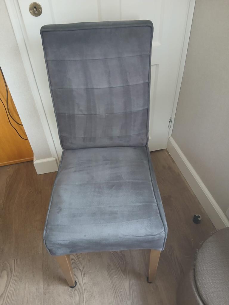 Eetkamer stoelen 8 stuks grijs, Huis en Inrichting, Ophalen, Gebruikt, Minder dan 75 cm, 50 tot 75 cm