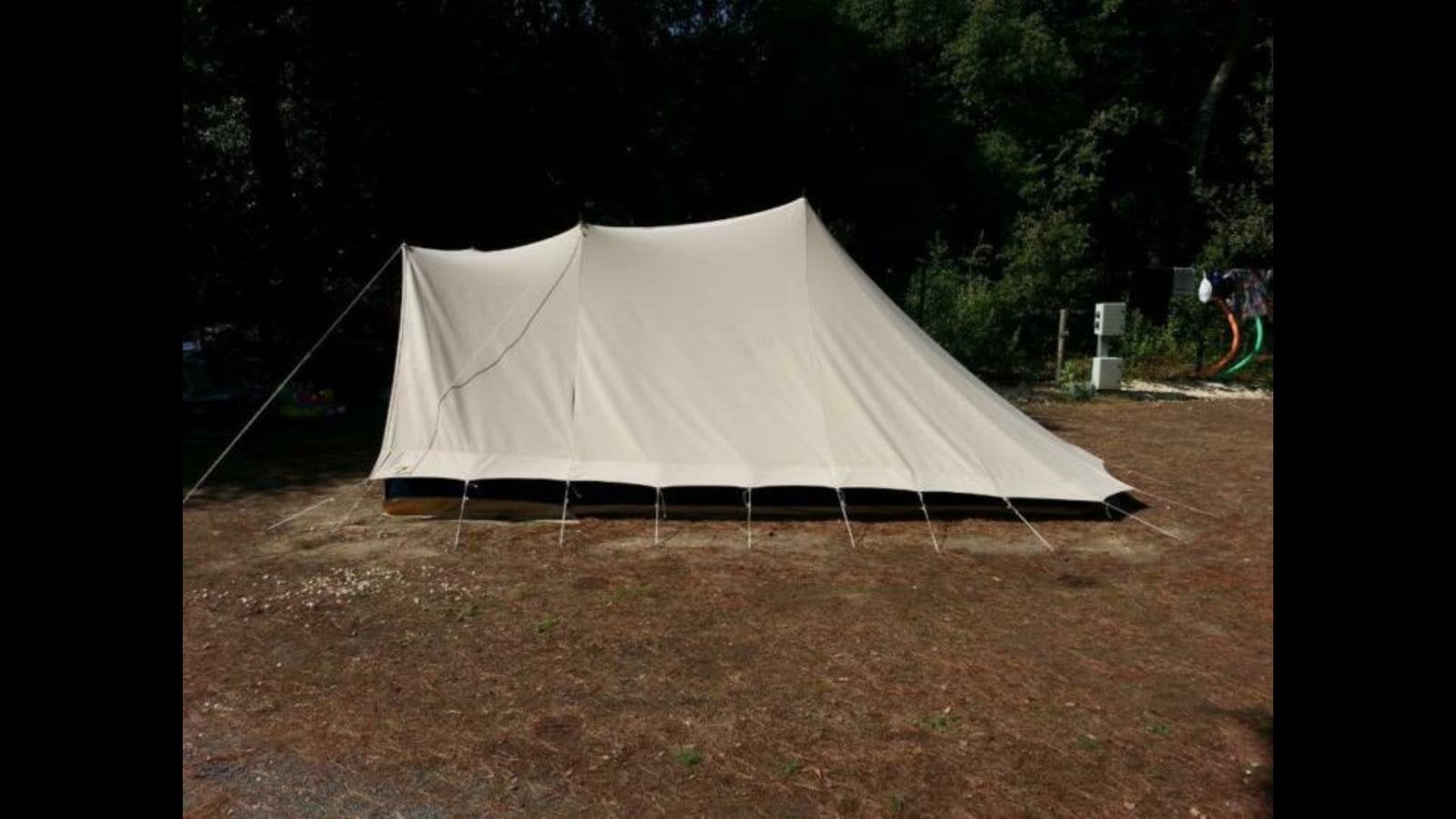 Esvo tent met extra luifel en binnentent (3x3m) 4 personen, Ophalen, Gebruikt, Tot en met 4