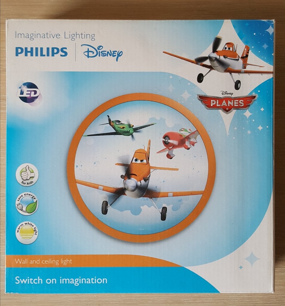 Wandlamp / Plafondlamp Philips Disney Planes - oranje (NOS), Kunststof, Overige stijlen, Meerkleurig, LED