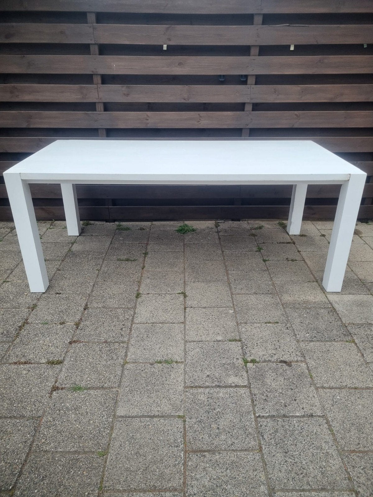 massief Houten eettafel van Trenthopper, Huis en Inrichting, Gebruikt, Eikenhout, 200 cm of meer, Rechthoekig