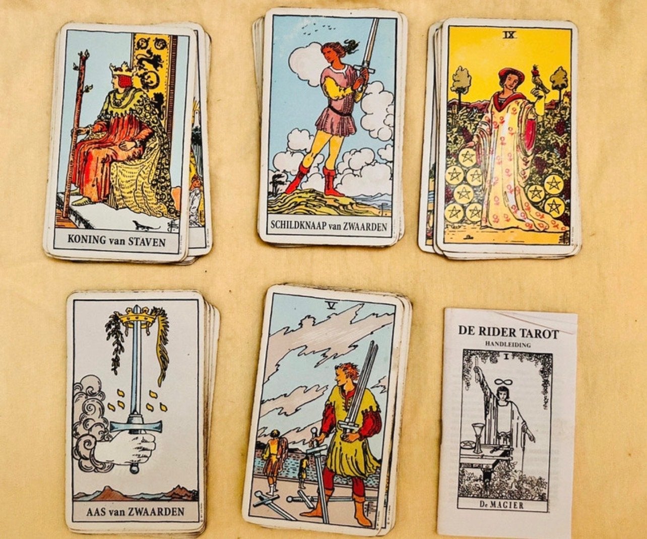 Rider Waite Tarot Kaarten met Handleiding - Nederlandse Uitg, Ophalen of Verzenden, Zo goed als nieuw, Tarot of Kaarten leggen