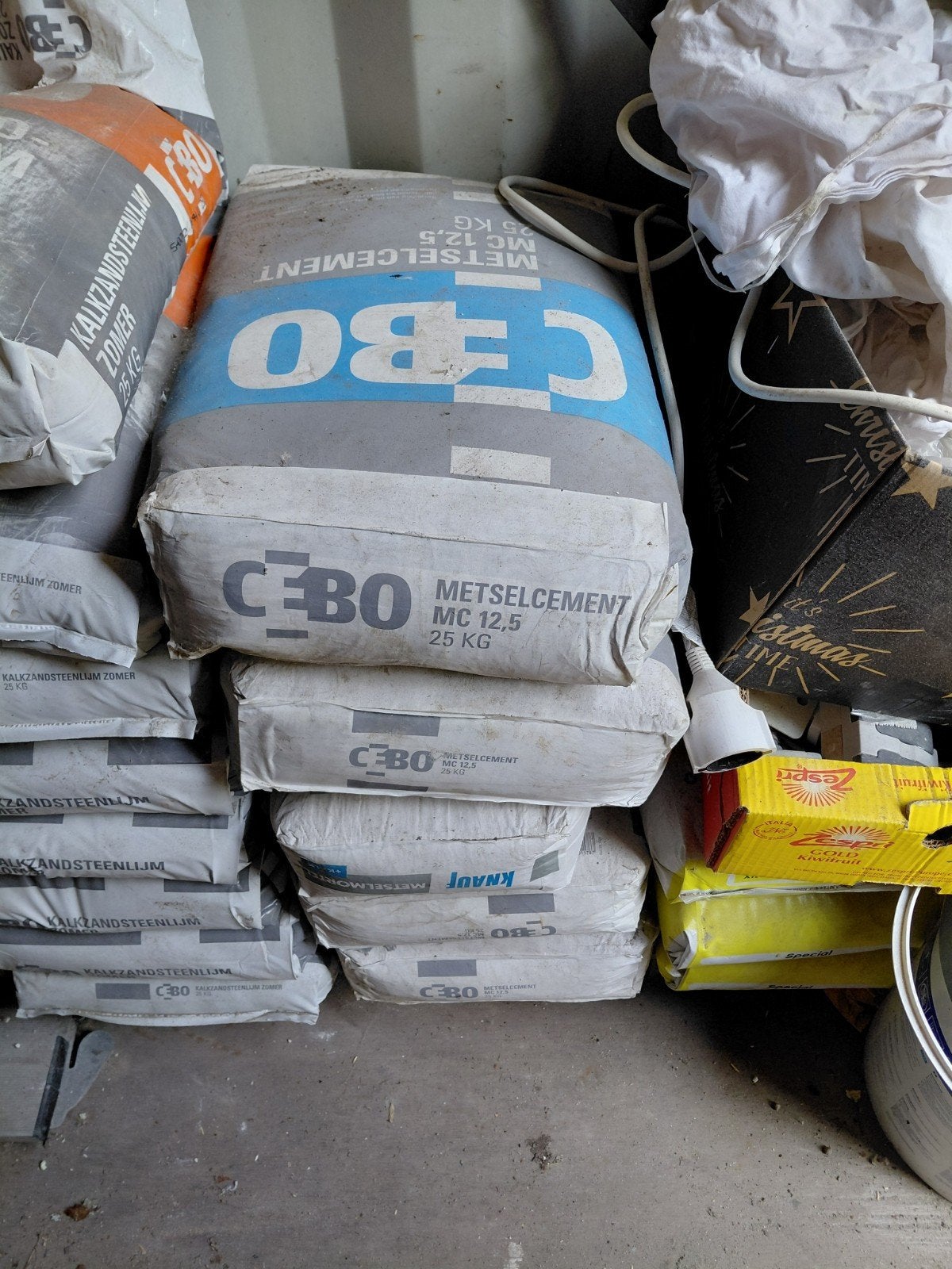 Metselcement en Kalkzandsteenlijm 25 KG - 5 zakken, Ophalen, Nieuw, Overige typen