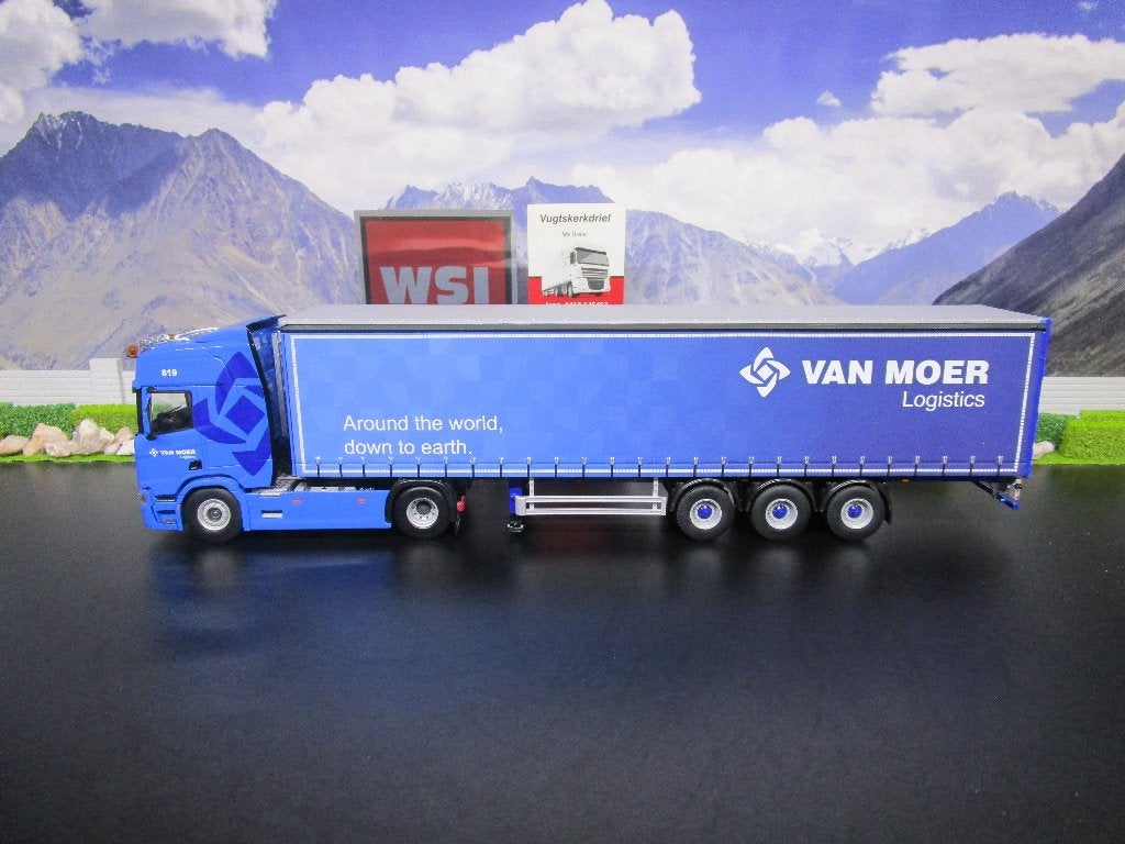 wsi 01-3834 scania r highline cr20h van moer logistics, Hobby en Vrije tijd, Modelauto's | 1:50, Ophalen, Nieuw, Bus of Vrachtwagen