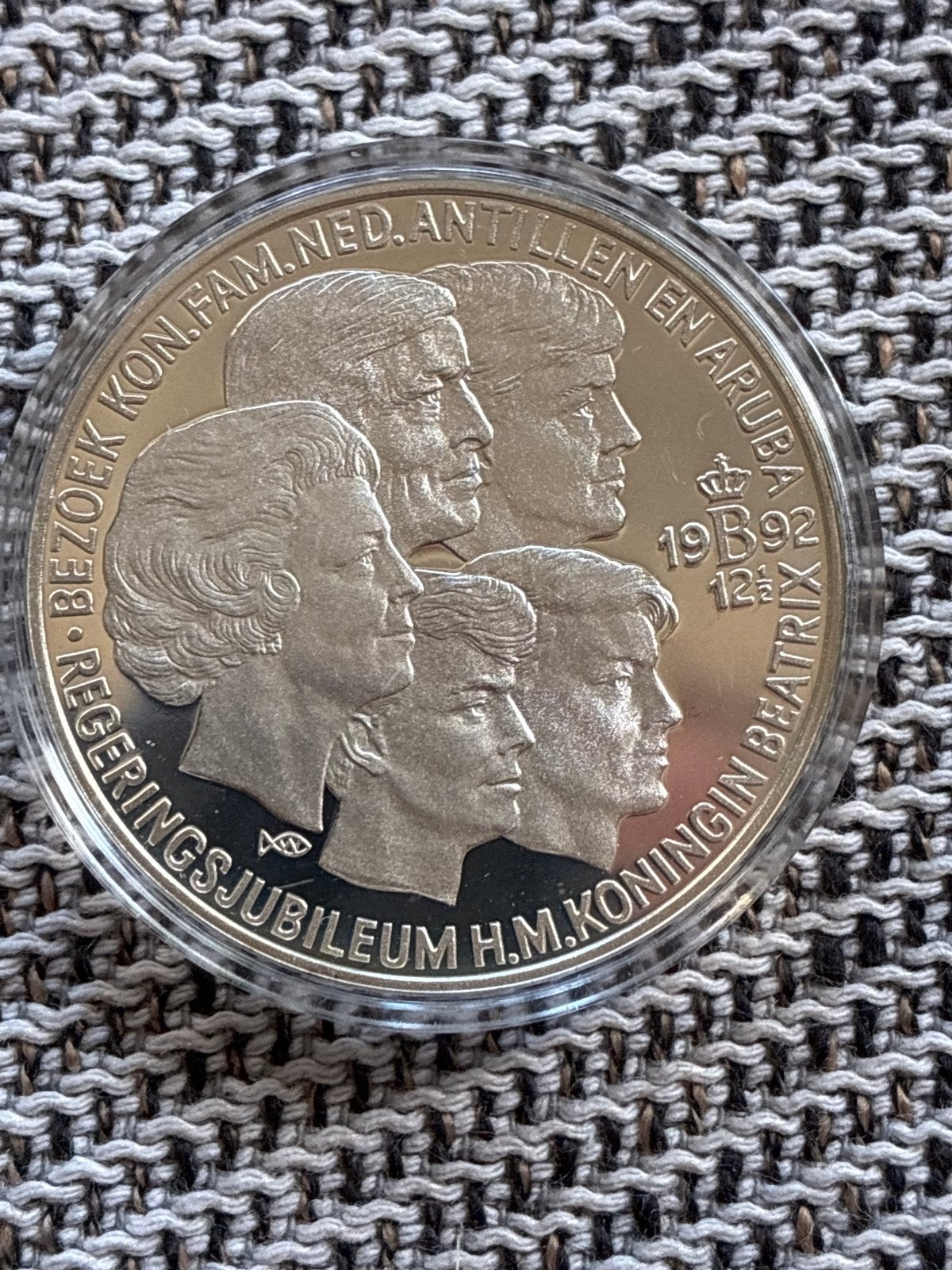 Zilveren 25 ECU munt 1992 - Regeringsjubileum Beatrix, Postzegels en Munten, Koningin Beatrix, Zilver, Losse munt, Overige waardes