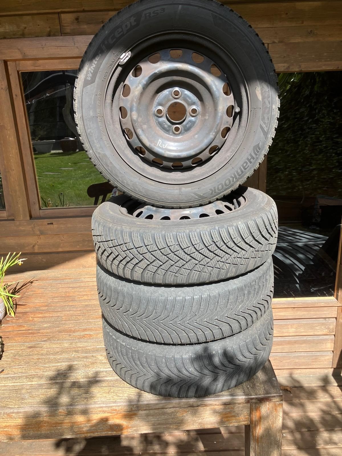 winterbanden op velg, Auto-onderdelen, Ophalen, 15 inch, Banden en Velgen, 185 mm