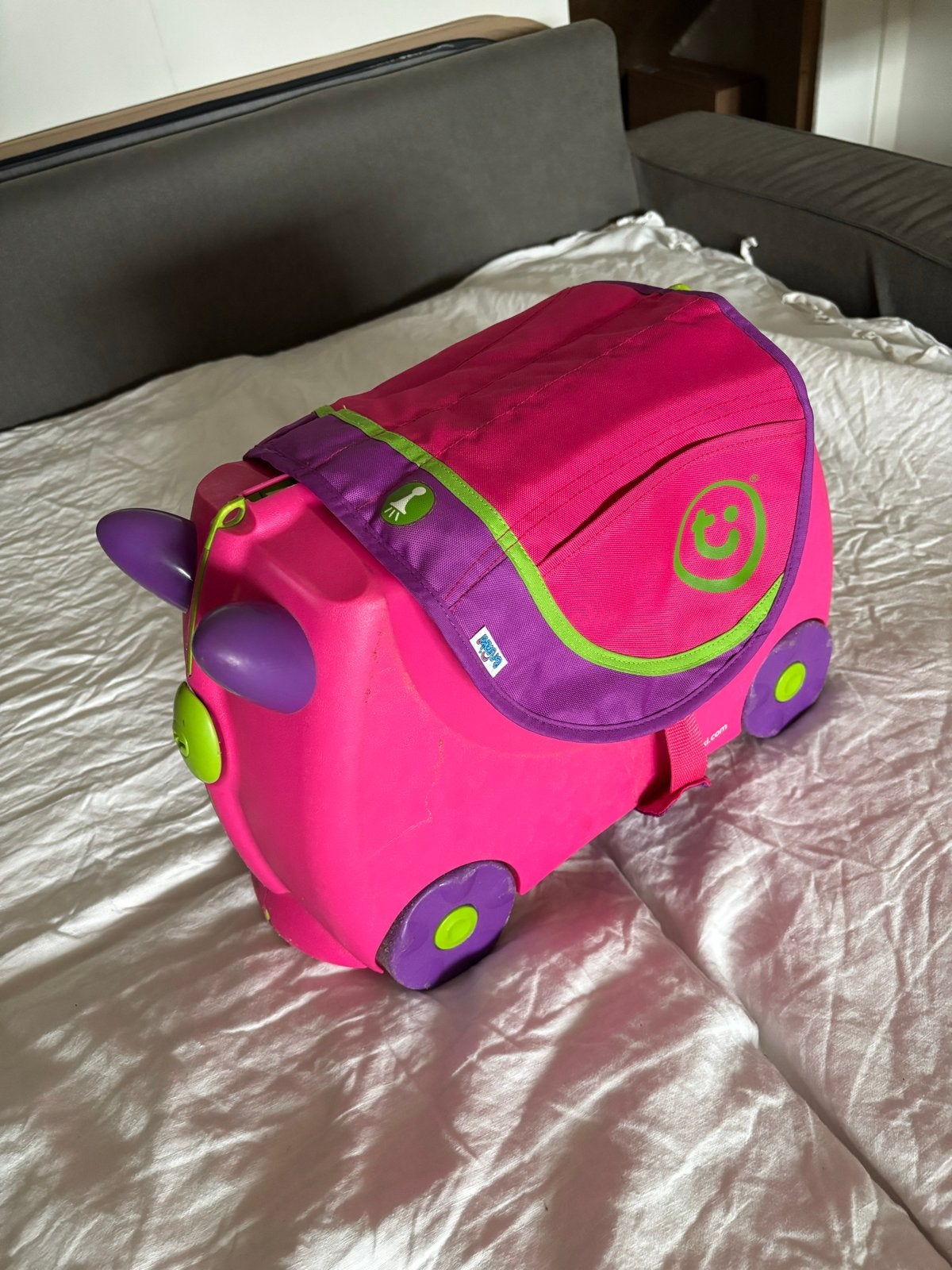 Trunki Kinderkoffer Roze met Rugzak - Ideaal voor Reizen, Ophalen, Gebruikt