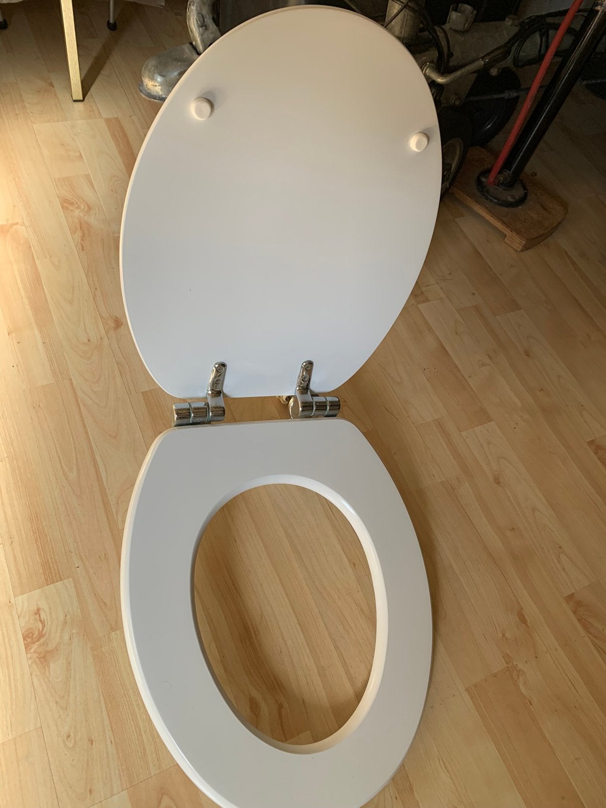 Toiletbril kleur wit., Ophalen of Verzenden, Gebruikt, Toilet
