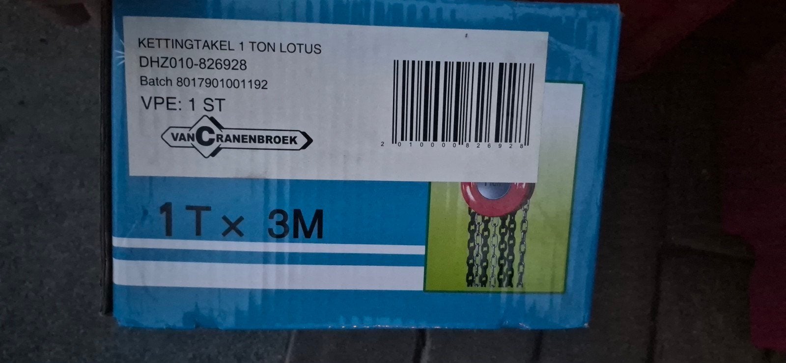 Kettingtakel 1 Ton Lotus 3M - Nieuw in doos, Ophalen of Verzenden