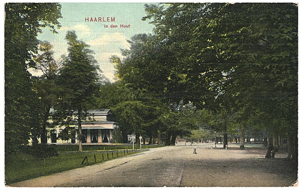 700217 Haarlem In den hout 1908 Gelopen met postzegel, Ophalen of Verzenden, Voor 1920, Gelopen, Noord-Holland