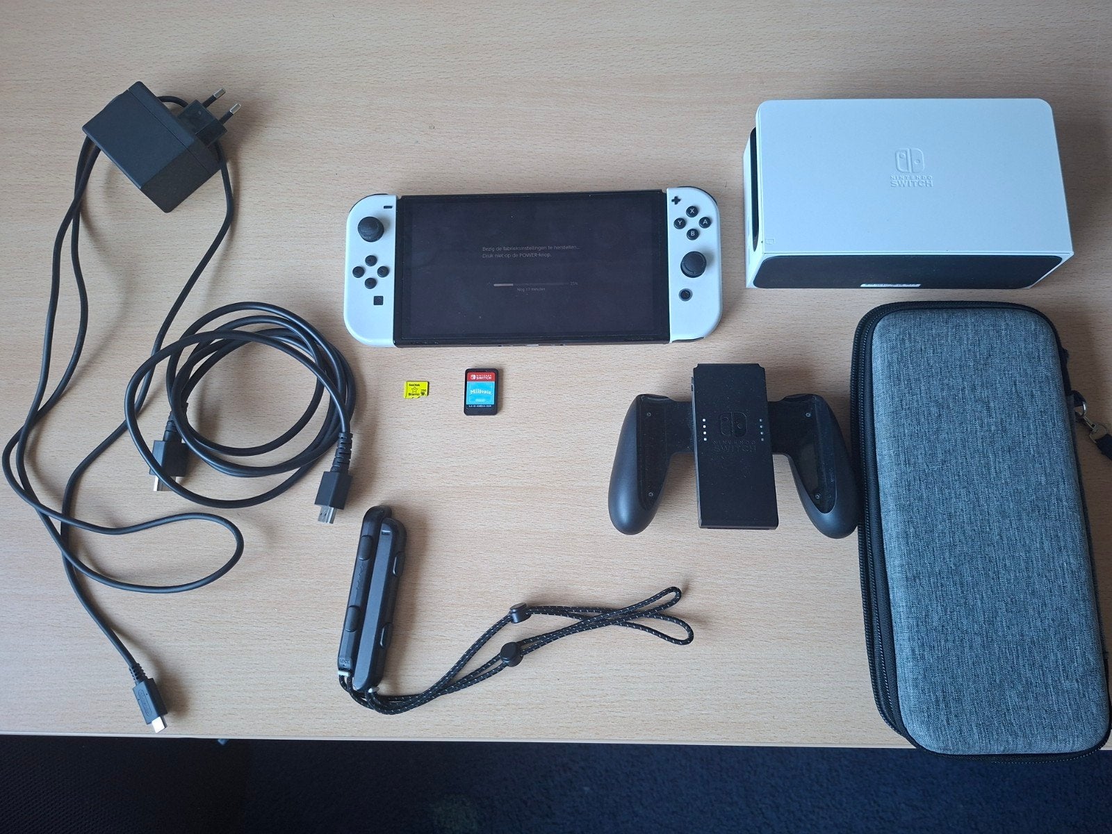 Nintendo Switch OLED Wit met accessoires en game