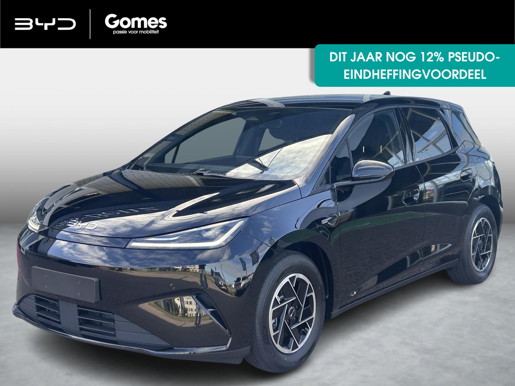 BYD DOLPHIN G 1.5L DM-i Comfort, Auto's, Euro 6, 4 cilinders, Leder en Stof, Zwart