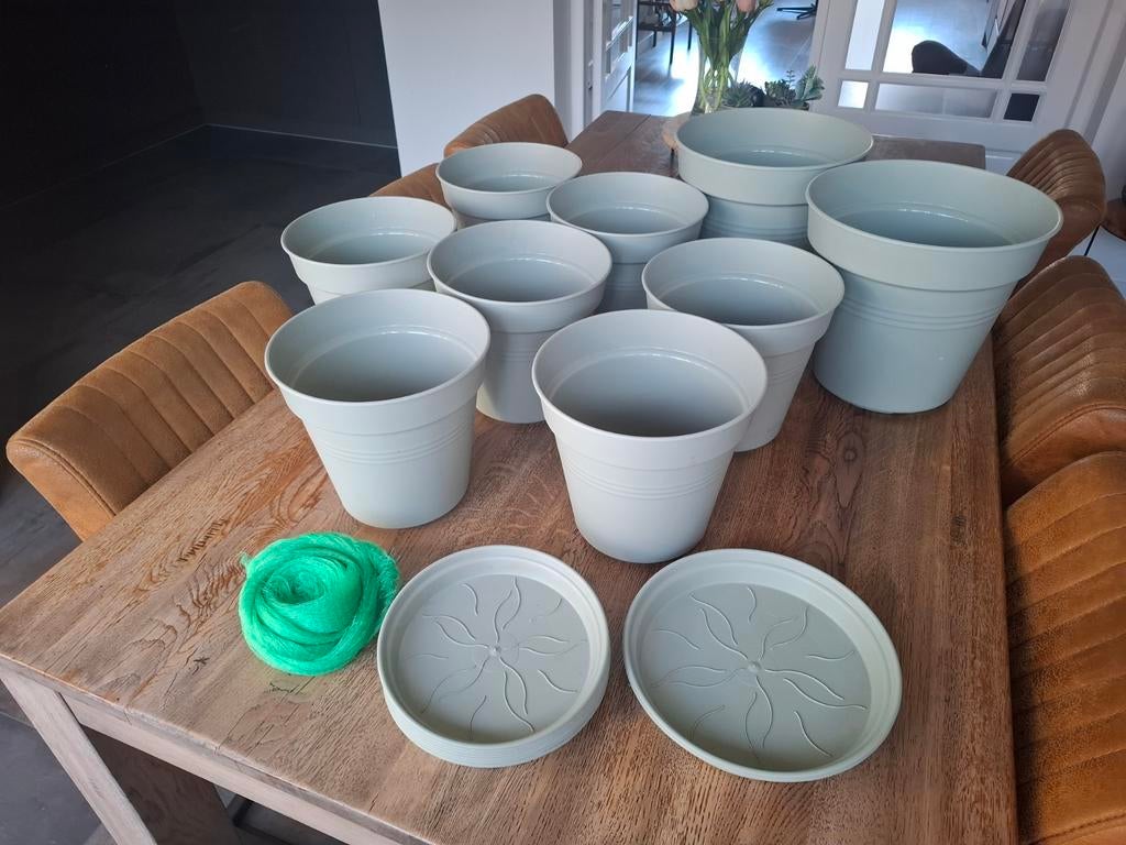 Bloempotten NIEUW moestuinpotten, Ophalen, Rond, Nieuw, Aardewerk