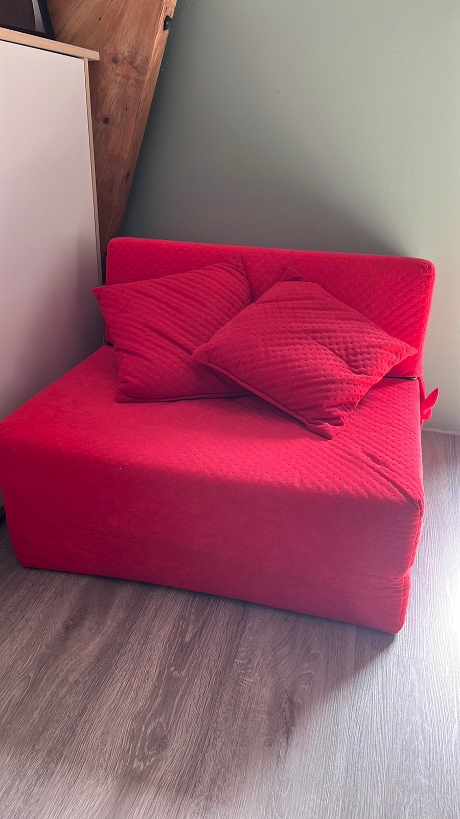 Slaapstoel, Ophalen, Gebruikt, 200 cm, Rood